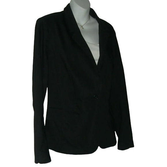 Lane Bryant Blazer Black Plus Size Modernist Business Work Prep Academia Jacket - Picture 2 of 11